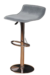 Стул барный BC-102 (каркас хром тк.серый/ Velvet HLR-20)