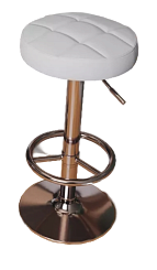 Стул барный BC-006 (каркас хром кожзам белый)