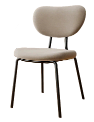 Стул DC-2309 (каркас черный тк.Капучино/ Velvet HLR-7)